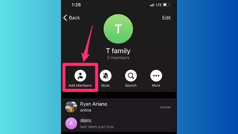 Thêm thành viên vào nhóm telegram