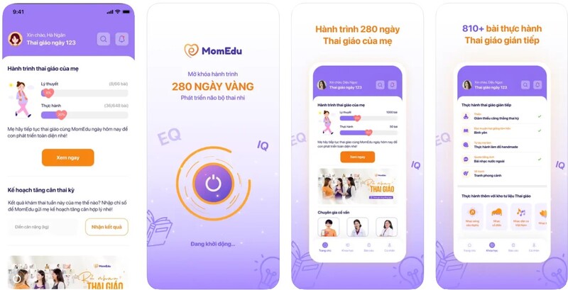 App theo dõi thai kỳ trên iPhone MomEdu