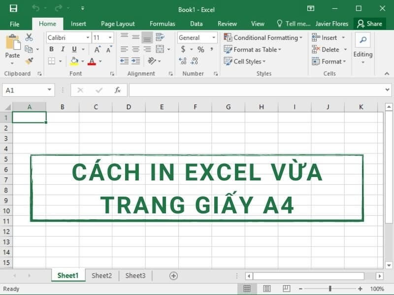 Sử dụng Page Break Preview để in Excel vừa trang giấy A4