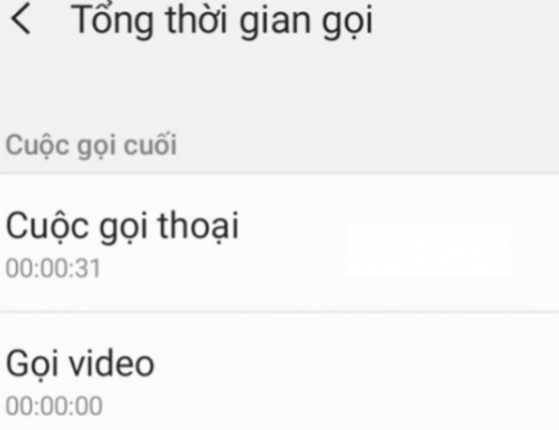 Cách xem thời gian thực hiện cuộc gọi trên điện thoại Samsung