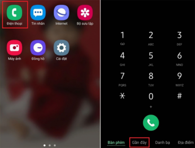 Cách xem lịch sử cuộc gọi trên điện thoại Samsung
