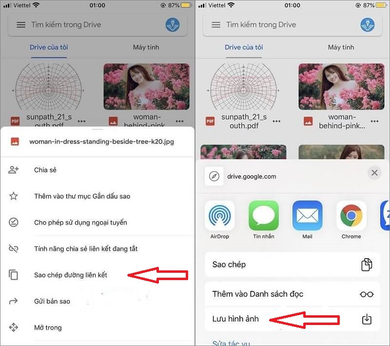Cách tải ảnh từ google drive về điện thoại thông qua liên kết