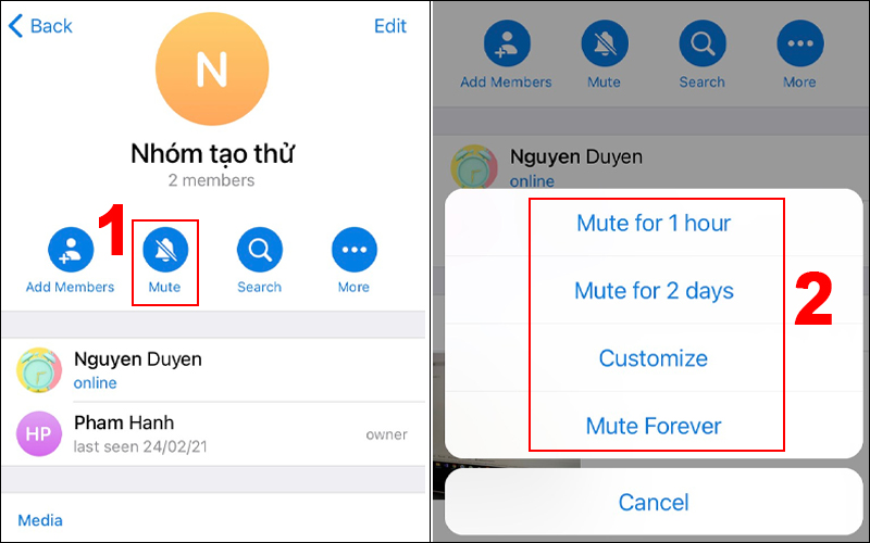 cách ẩn tin nhắn trên Telegram