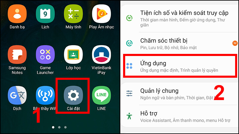 Tắt ứng dụng chạy ngầm trong phần cài đặt của Android