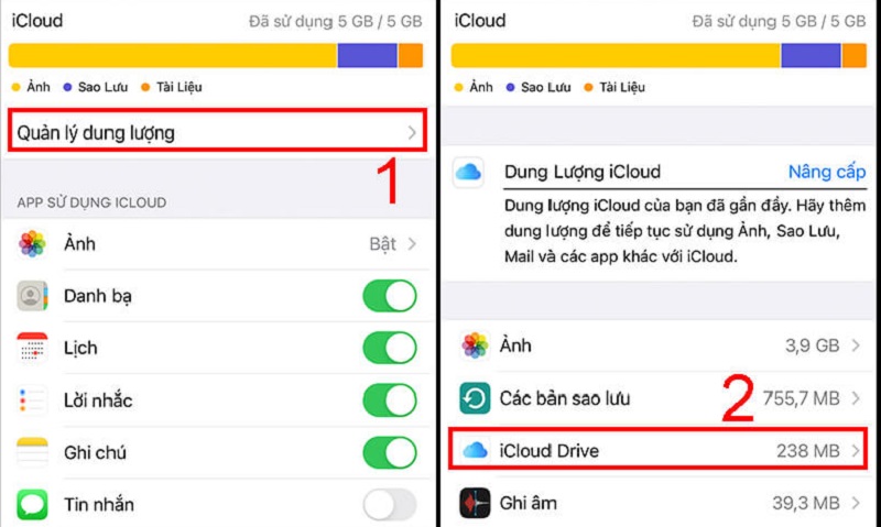 Dọn dẹp iCloud Drive