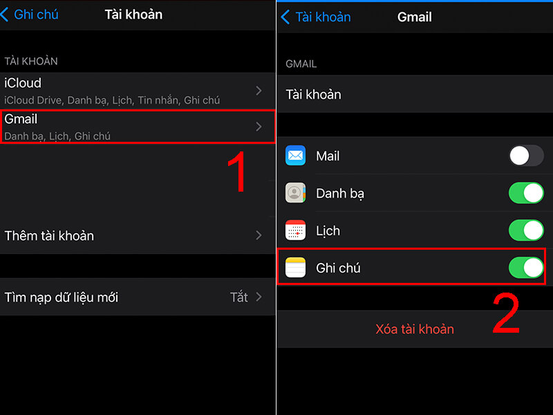 Dùng Gmail để khôi phục ghi chú đã xóa vĩnh viễn trên iPhone