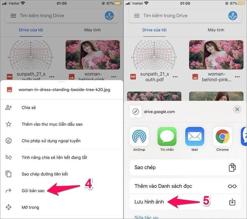 Sao chép dữ liệu Google Drive sang một tệp khác