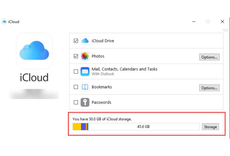 Kiểm tra dung lượng icloud trên máy tính