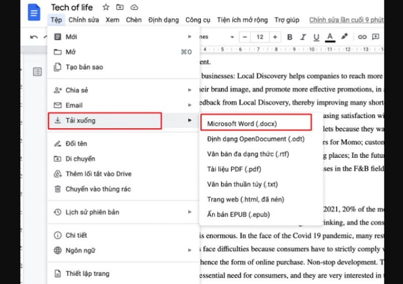 cách chuyển file pdf sang word trên google drive Lưu lại file Word mới