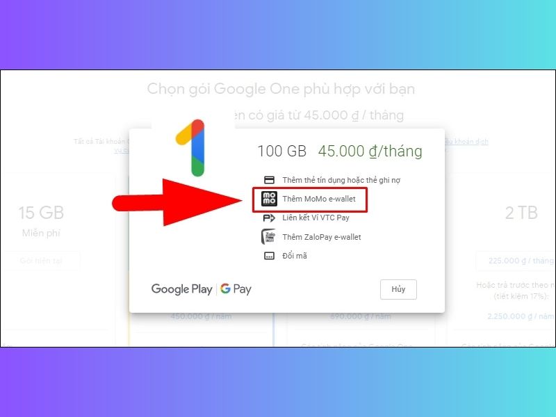 mua trên Google One