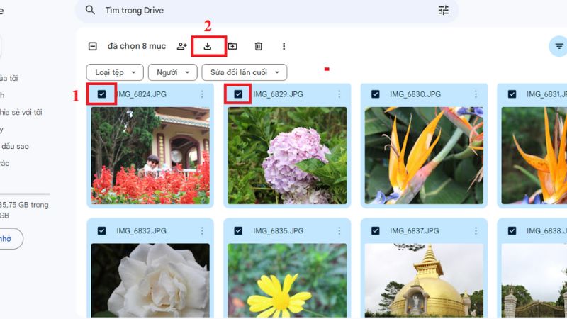 Tải nhiều ảnh từ Google Drive về máy tính