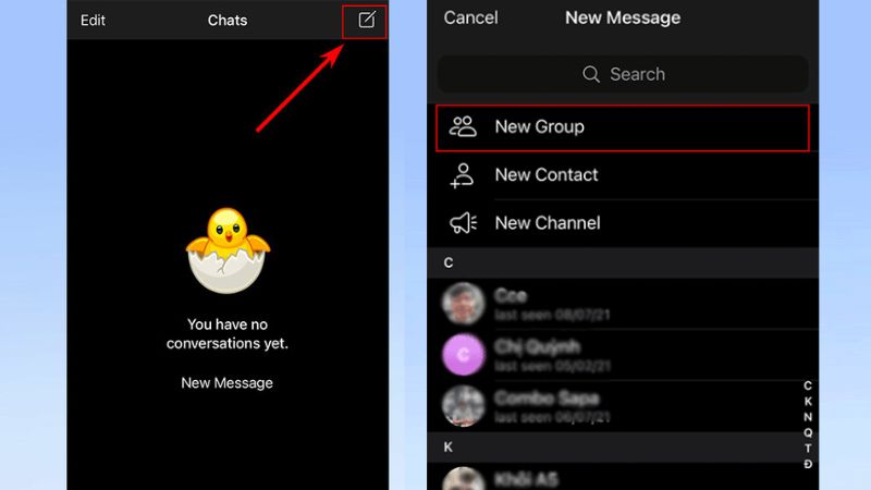 Tạo nhóm telegram trên điện thoại