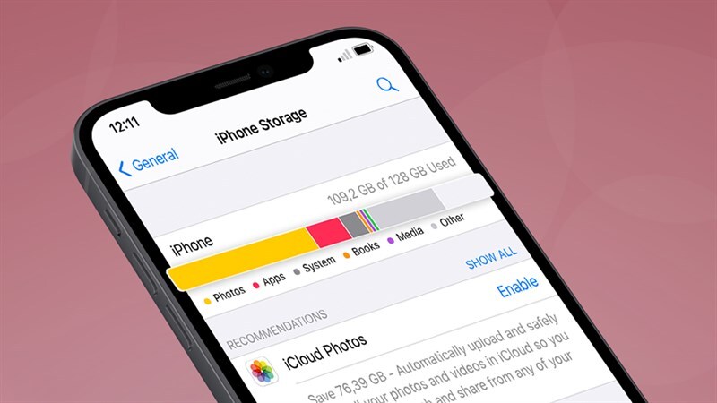 xóa hết ảnh nhưng dung lượng vẫn đầy trên iPhone