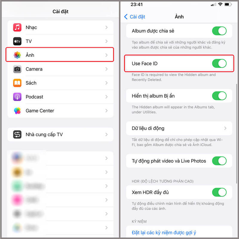 Cài mật khẩu cho hình ảnh trên iPhone