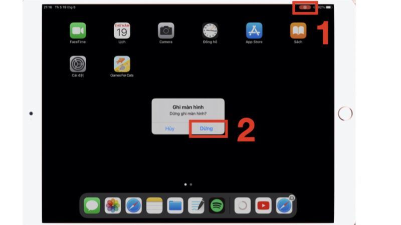dung quay video tren ipad