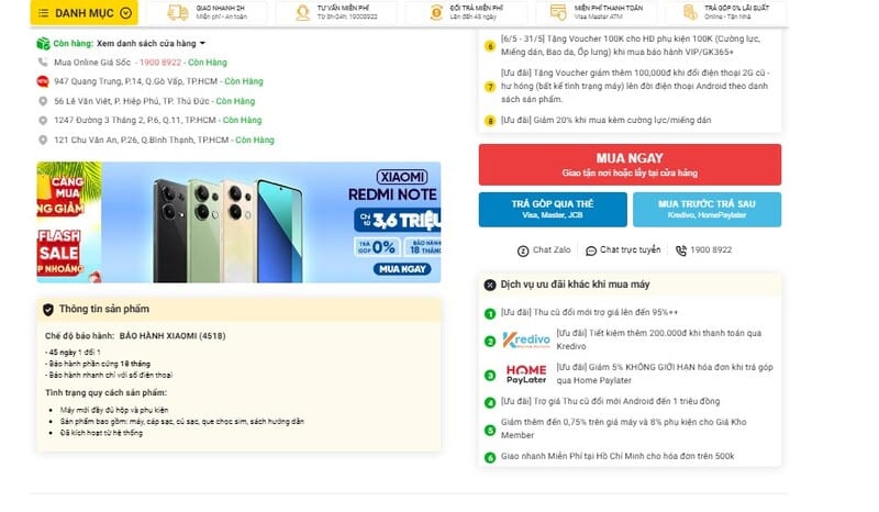 Hướng dẫn cách mua điện thoại trả góp không trả trước tại Điện Thoại Giá Kho