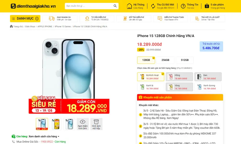 Quy trình mua điện thoại trả góp tại Điện Thoại Giá Kho