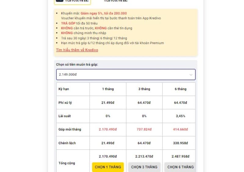 Hướng dẫn cách mua điện thoại trả góp không trả trước tại Điện Thoại Giá Kho