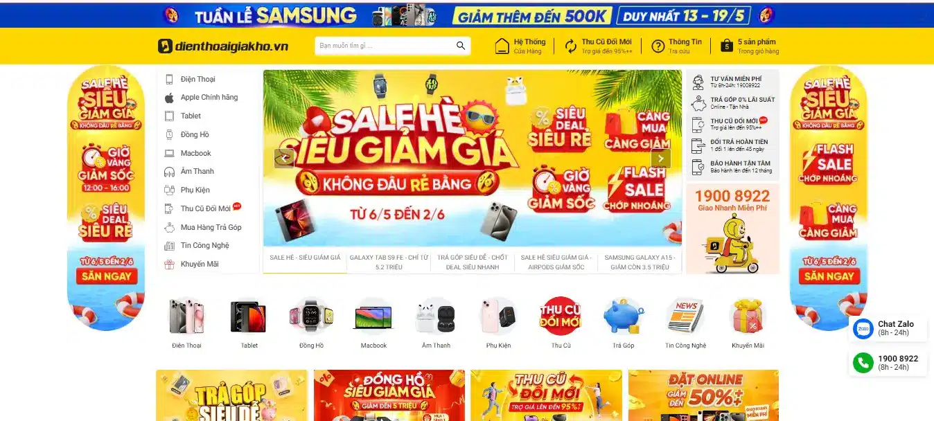 Quy trình mua điện thoại trả góp tại Điện Thoại Giá Kho