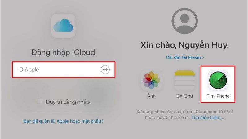 Khóa iPhone từ xa qua iCloud