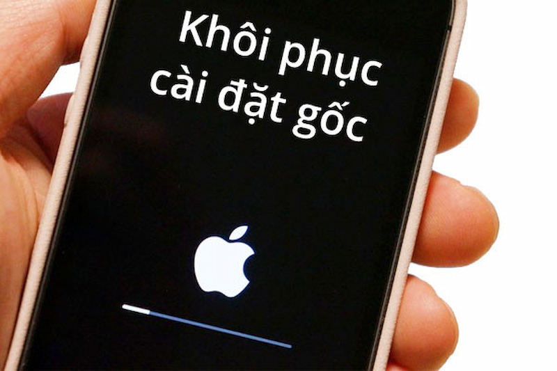 Khôi phục lại cài đặt gốc của iPhone