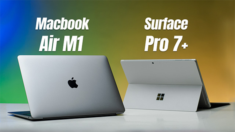 macbook air m1 và surface pro 7