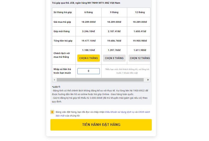 Mua qua website Điện Thoại Giá Kho
