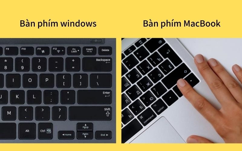 Phím tắt của Macbook có khác biệt