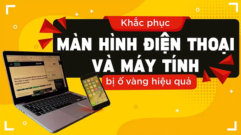 Sửa chữa màn hình Macbook bị ố vàng