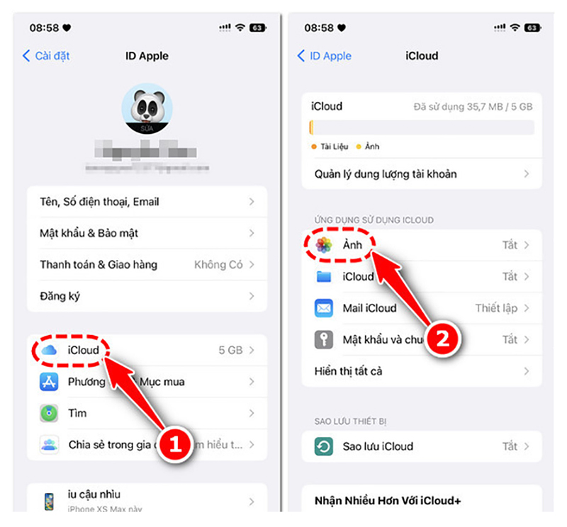 xoá ảnh trên iphone thì icloud còn không