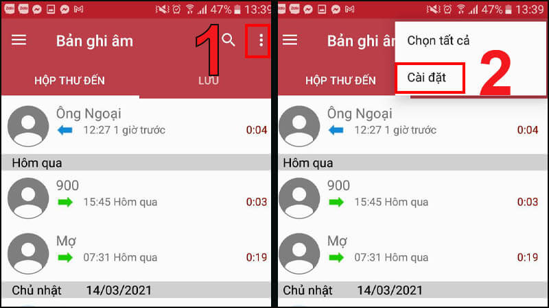 Ứng dụng ghi âm điện thoại Call Recorder™
