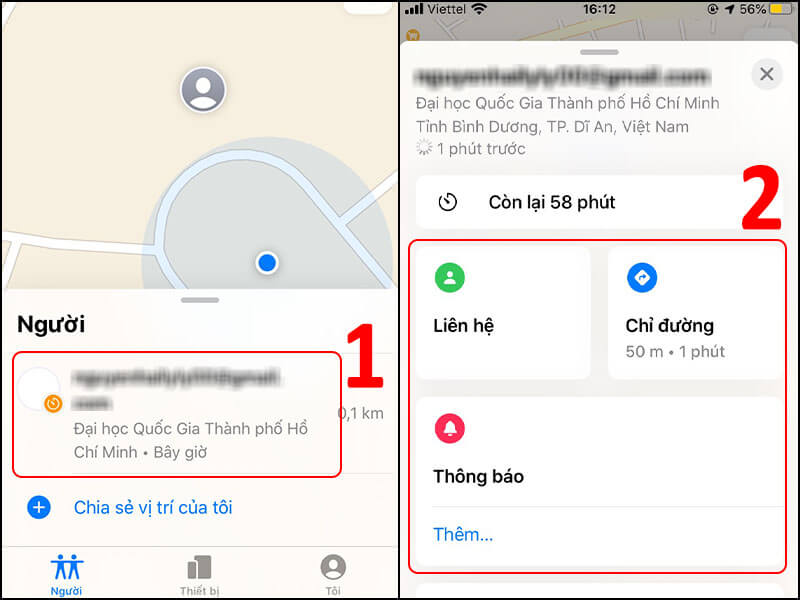Định vị bằng tính năng iCloud trên iPhone