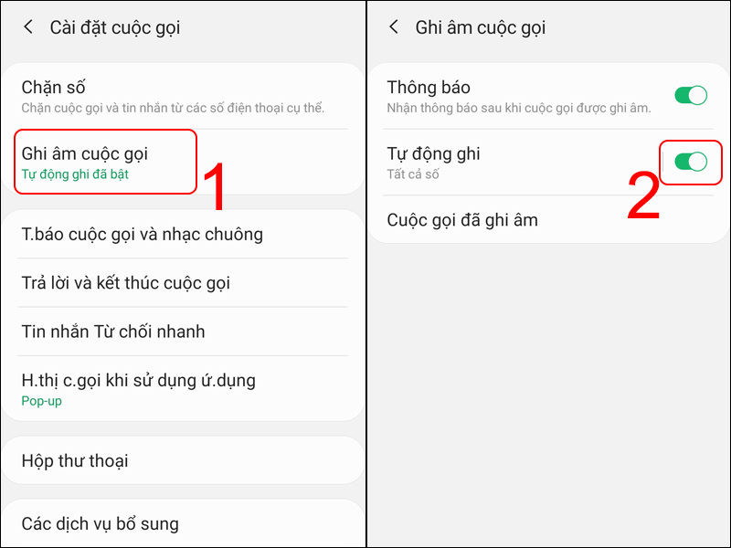 Sử dụng tính năng ghi âm có sẵn trên máy