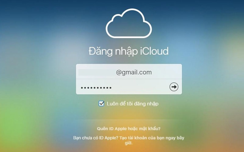 cách lấy lại iCloud bằng số điện thoại