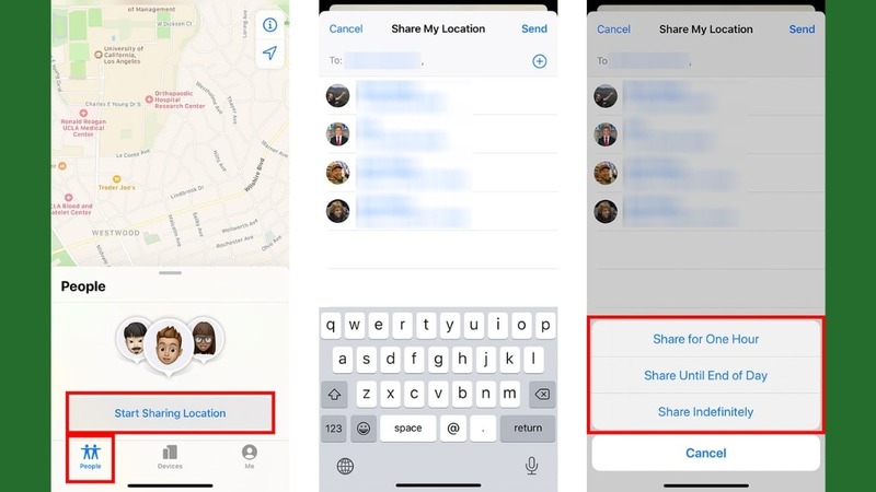 Chia sẻ vị trí giữa 2 điện thoại iPhone