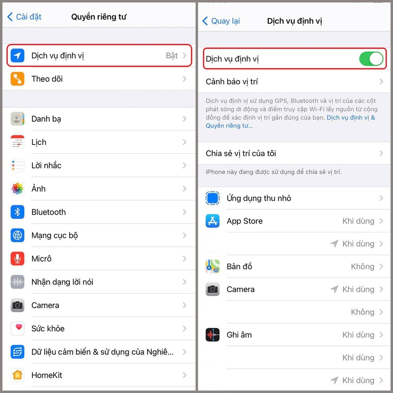 Kết nối và thiết lập định vị giữa 2 điện thoại iPhone