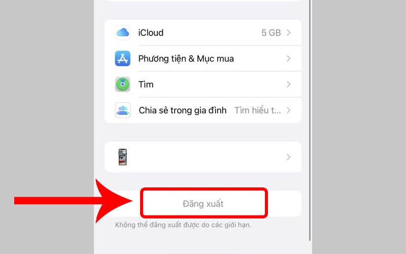 iCloud không thể đăng xuất gây phiền toái khi sử dụng