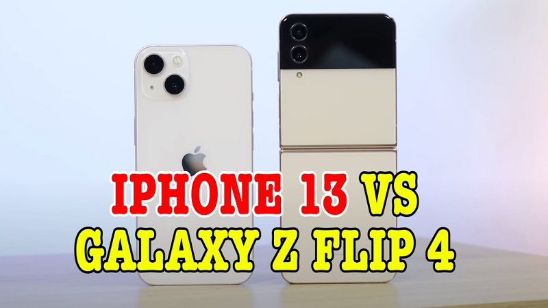 so sánh cấu hình z flip4 và iphone 13