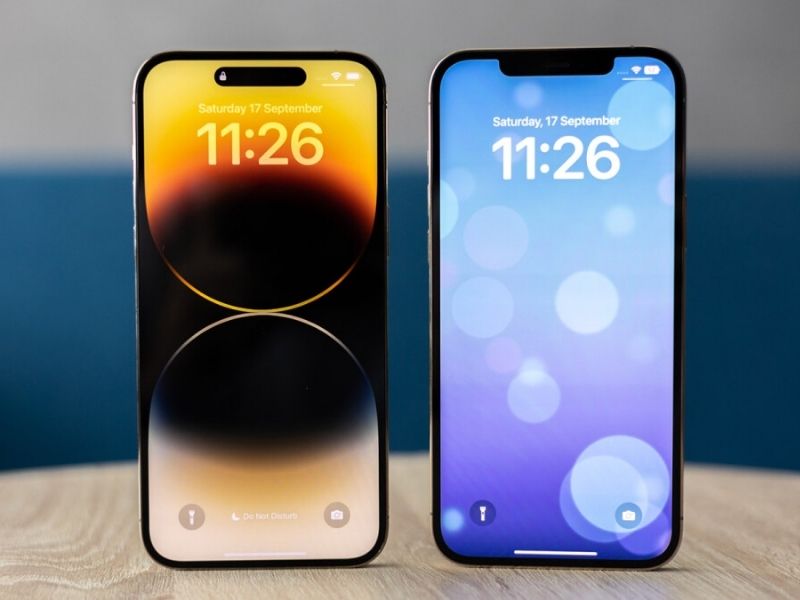 so sánh iphone 12 pro max và 14 pro max về bộ nhớ