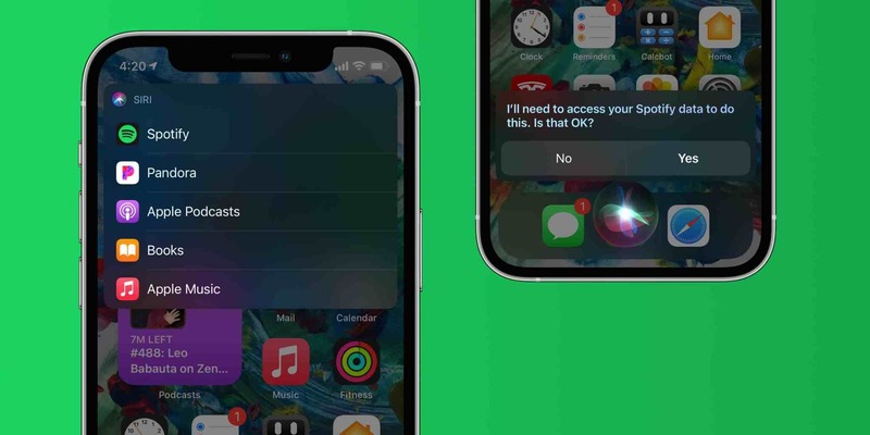 ios 17 yêu cầu Siri phát các bài hát với Spotify vì ứng dụng iPhone hoạt động với API SiriKit.