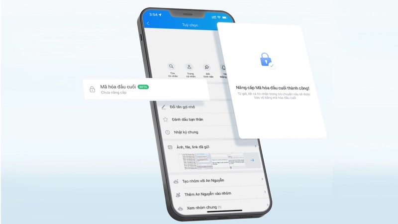 tắt mã hóa đầu cuối zalo trên iphone