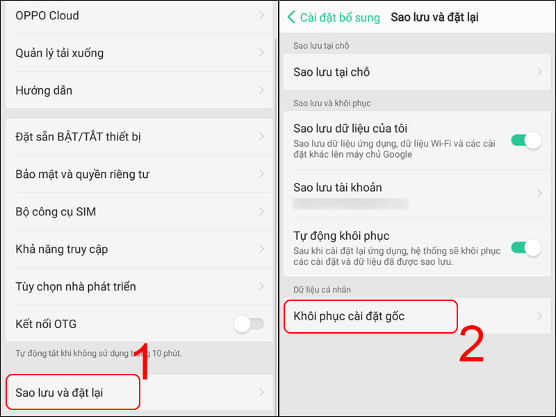 Dùng mã lệnh để tắt nguồn điện thoại Oppo Reno7