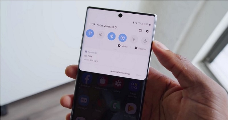 Tắt nguồn thông qua nút nguồn