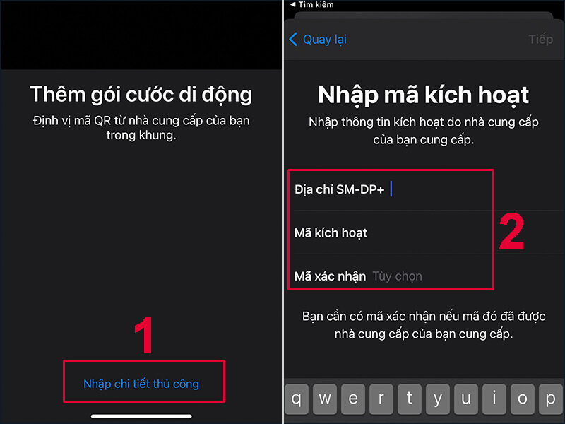 Cách thiết lập danh bạ cho SIM tương ứng