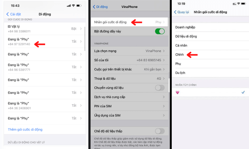 Hướng dẫn chọn SIM chính phụ để gọi điện thoại và nhắn tin