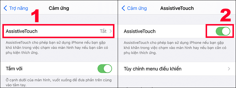 Chụp màn hình bằng phím home ảo