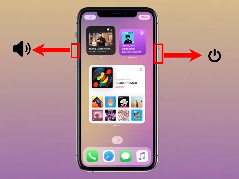 chụp màn hình iPhone 11 Pro Max bằng phím cứng