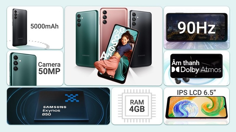 điện thoại samsung chơi game tốt galaxy A04s