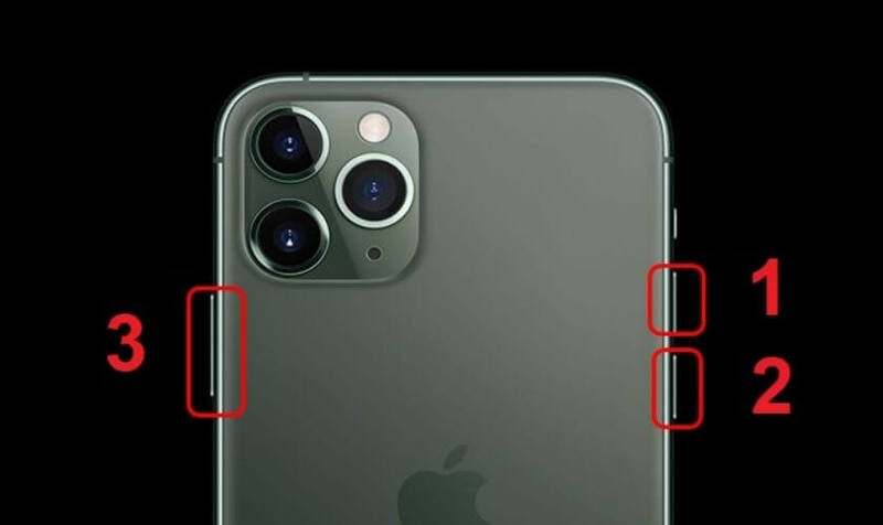 Khởi động lại iPhone 11 Pro Max bằng phím cứng