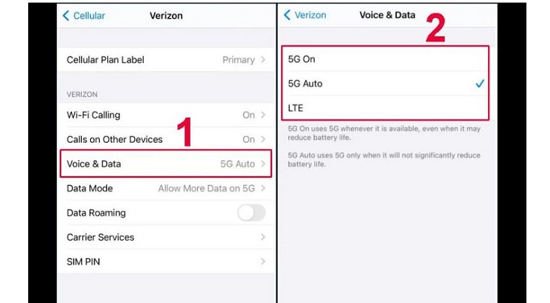 Cách bật 5G trên iPhone 14 Pro Max bước 2